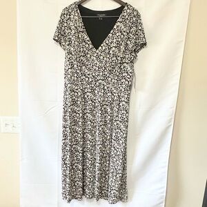 Perceptions Black Maxi Sundress with V-Neck Flutter Sleeves